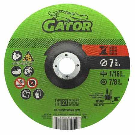 GATOR 7 in. D X 7/8 in. Aluminum Oxide Metal Cut-Off Blade 9761